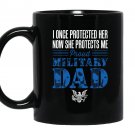 Proud military dad daughter soldier air force Mug Black
