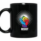 Resist rainbow flag anti trump lgbt gay pride Mug Black