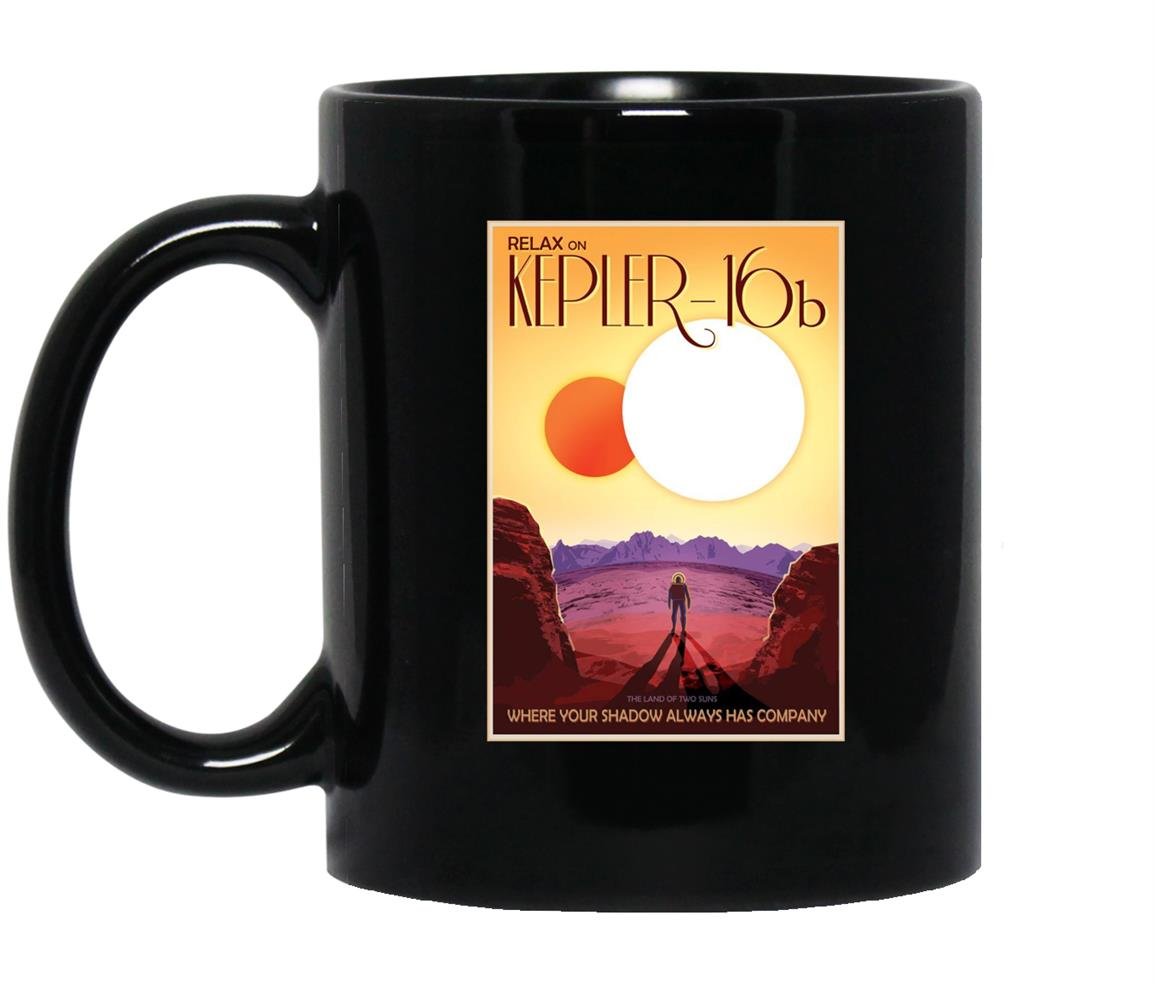 Sci fi space tourism kepler 16b exoplanet Mug Black