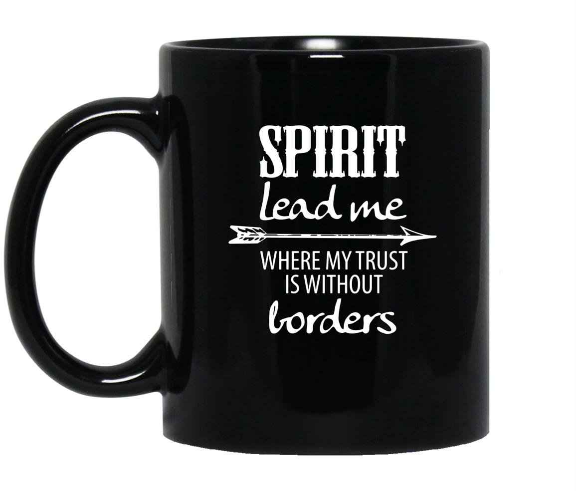 Spirit lead me trust christian arrow borders Mug Black