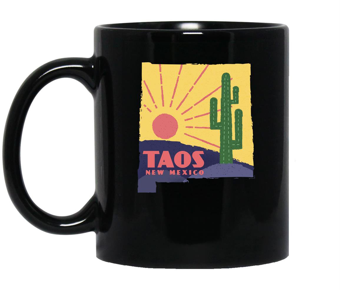 Taos nm new mexico classic retro vintage graphic Mug Black