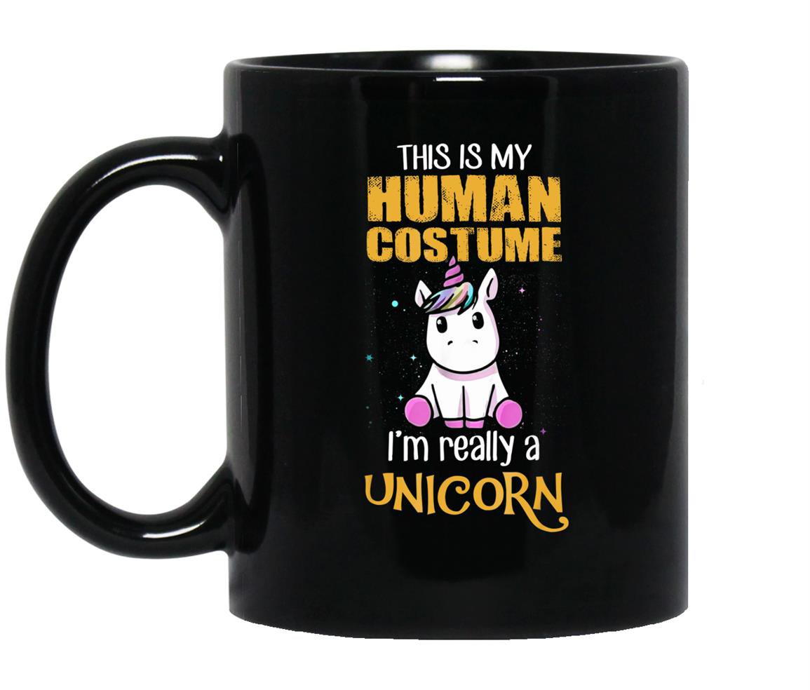 This is my human costume i’m really a unicorn Mug Black