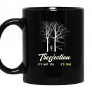 Treejection funny disc golf Mug Black