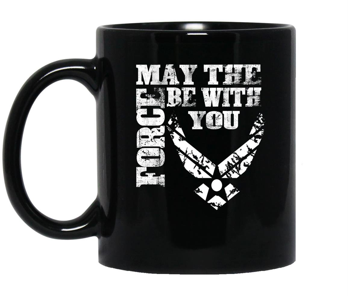 Us air force funny force gift logo usaf Mug Black