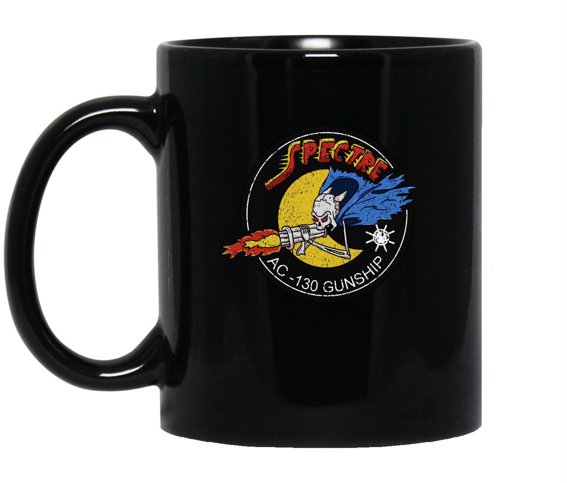 Vietnam ac 130 gunship ghost aerial gunner Mug Black