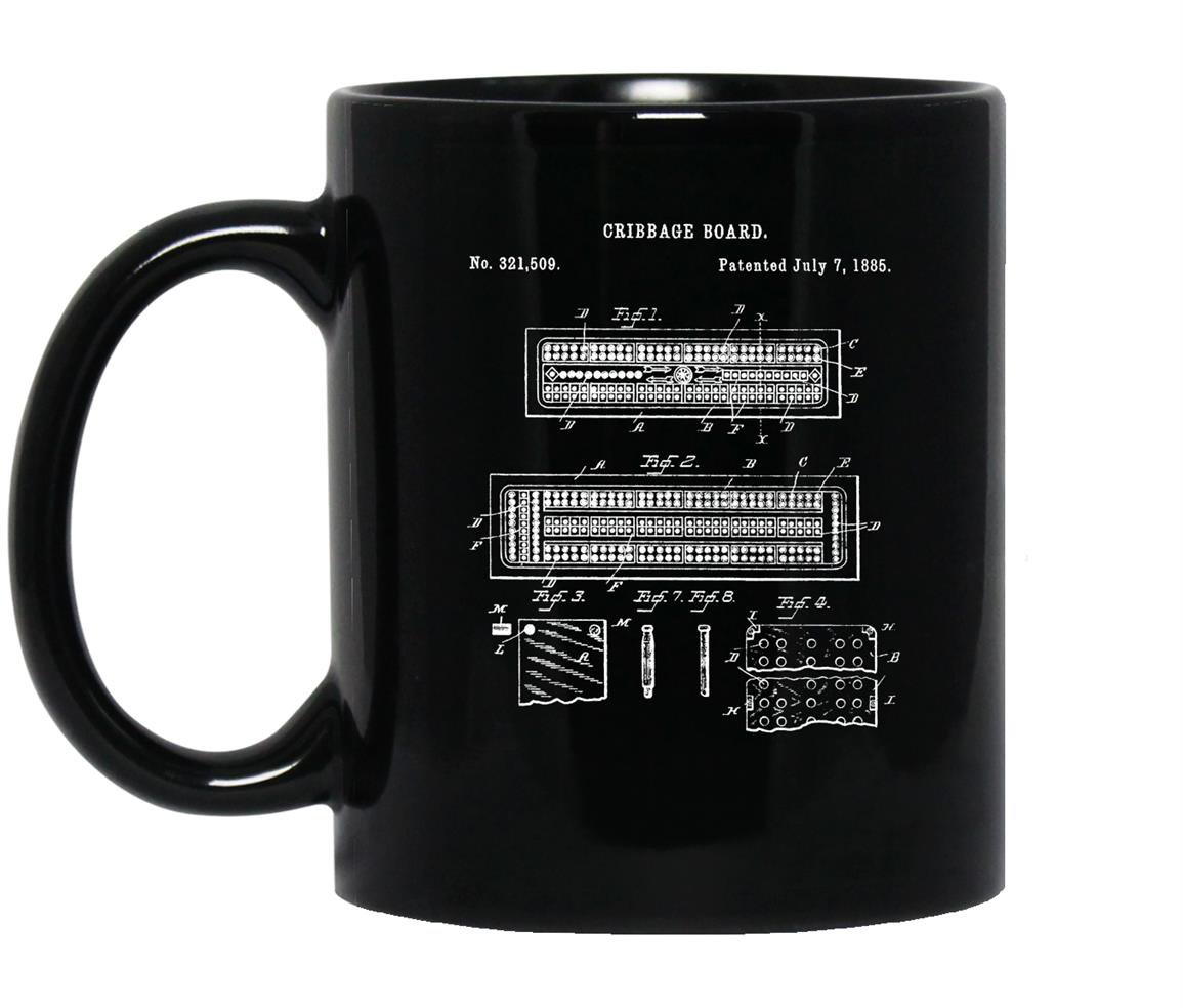 Vintage cribbage board design Mug Black
