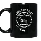 Vintage effect circle heather Mug Black