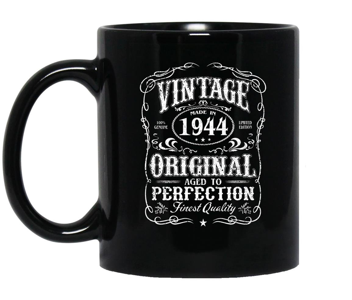 Vintage made in 1944 original birthday Mug Black