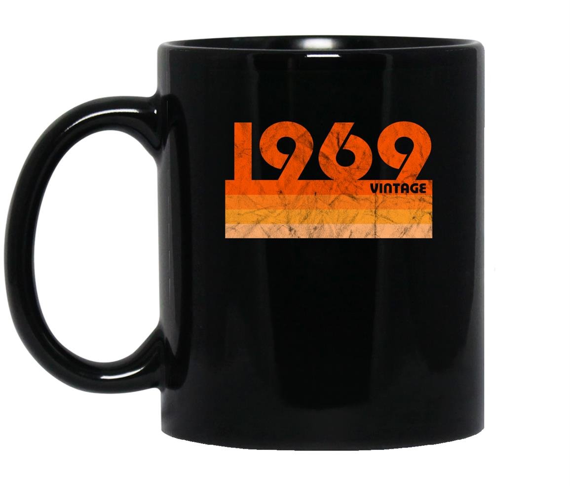 Vintage retro 1969 birthday Mug Black