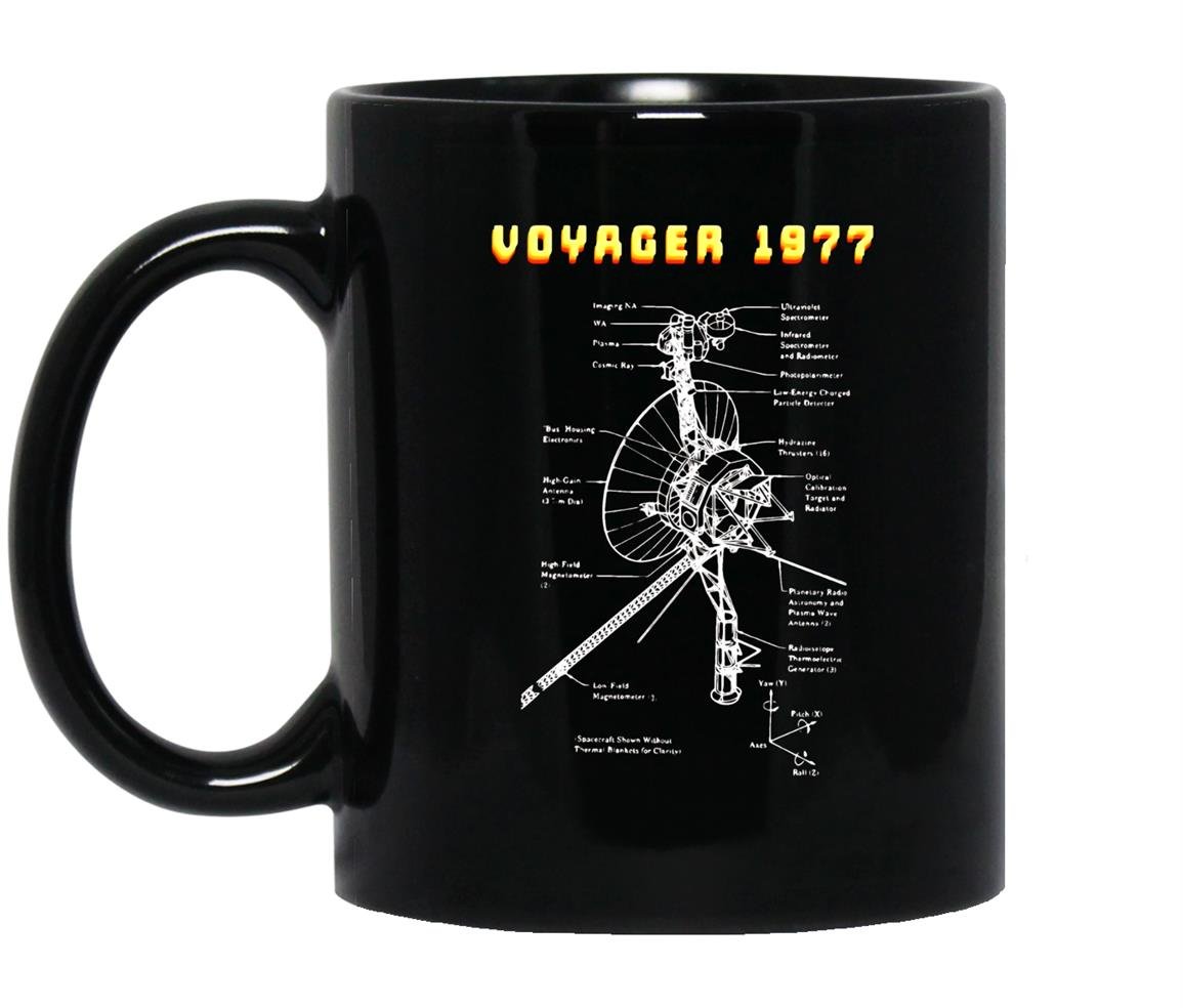 Voyager space probe nasa 1977 mission Mug Black