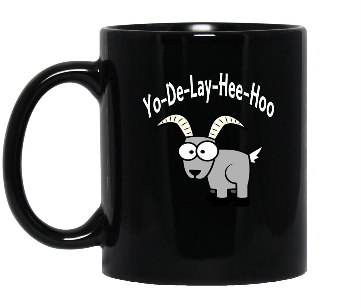 Yo de lay hee hoo yodeling mountain goat Mug Black