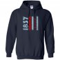 1837 chicago flag illinois Hoodie