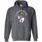 Alien riding a unicorn i believe in you Hoodie