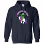 Alien riding a unicorn i believe in you Hoodie