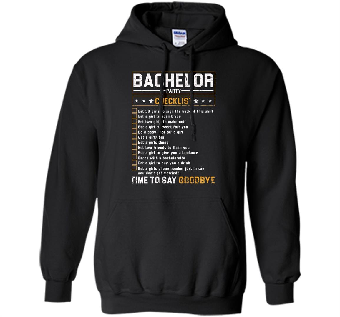 Bachelor party checklist funny bachelor party Hoodie
