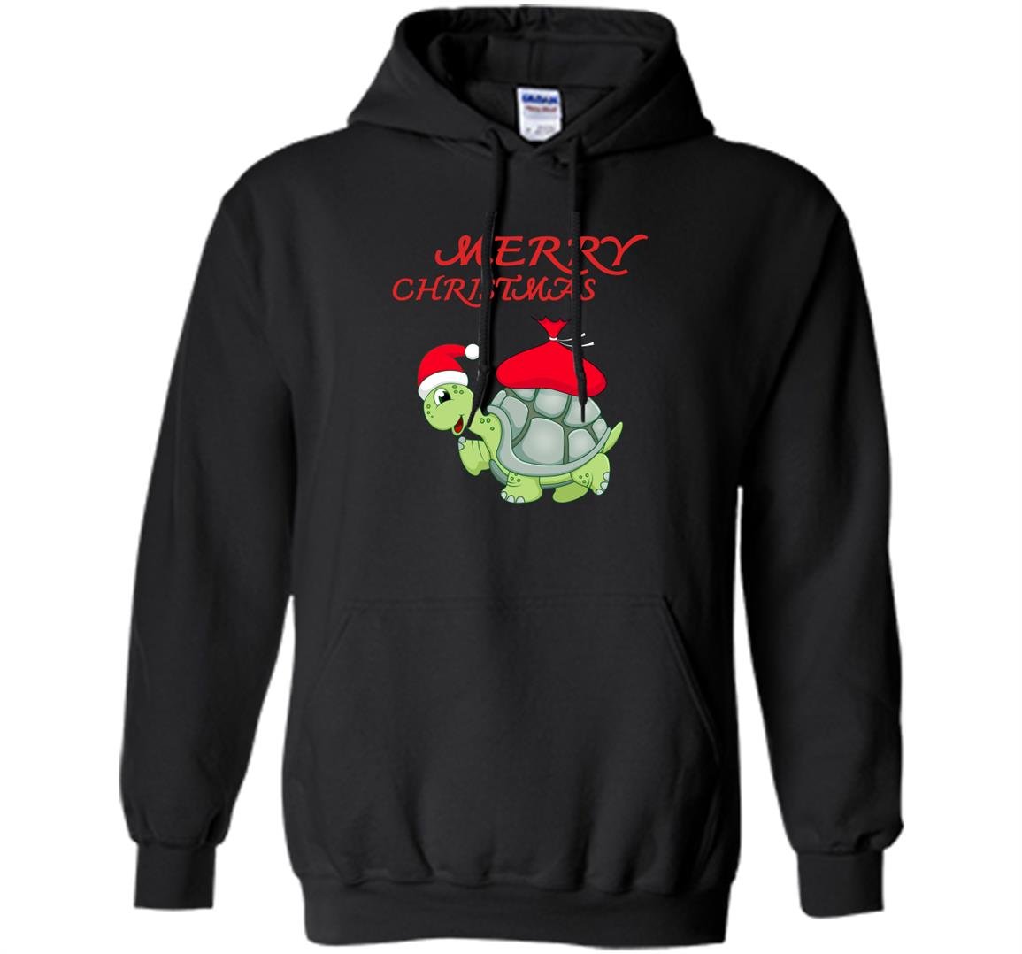 Cartoon santa turtle funny christmas Hoodie