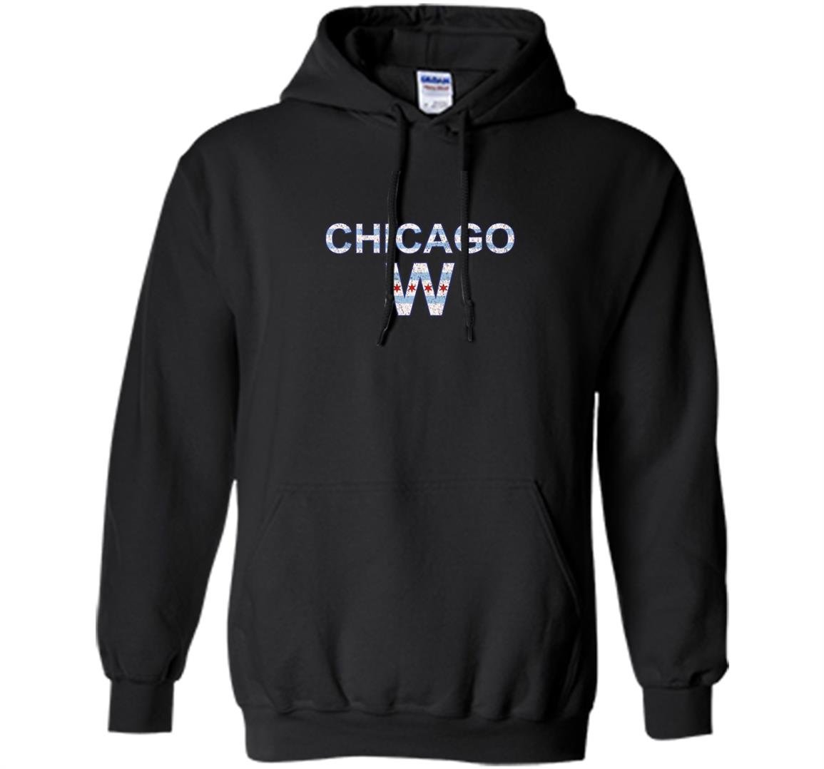 Chicago flag win vintage distressed style Hoodie