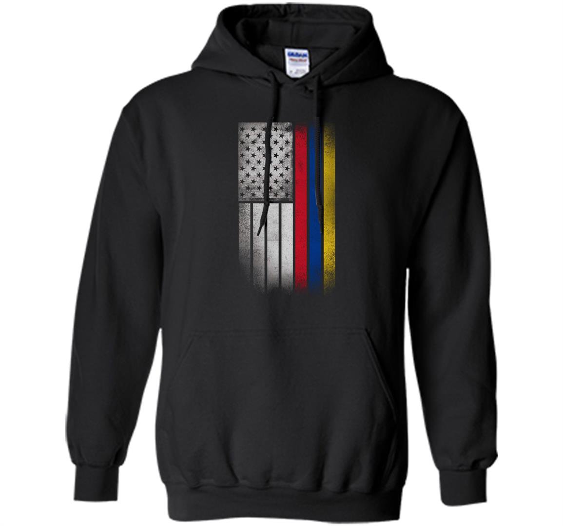 Colombian american flag half colombian half american Hoodie