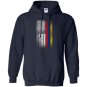Colombian american flag half colombian half american Hoodie