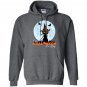 Crazy halloween cat lady funny cat in moon Hoodie