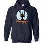 Crazy halloween cat lady funny cat in moon Hoodie
