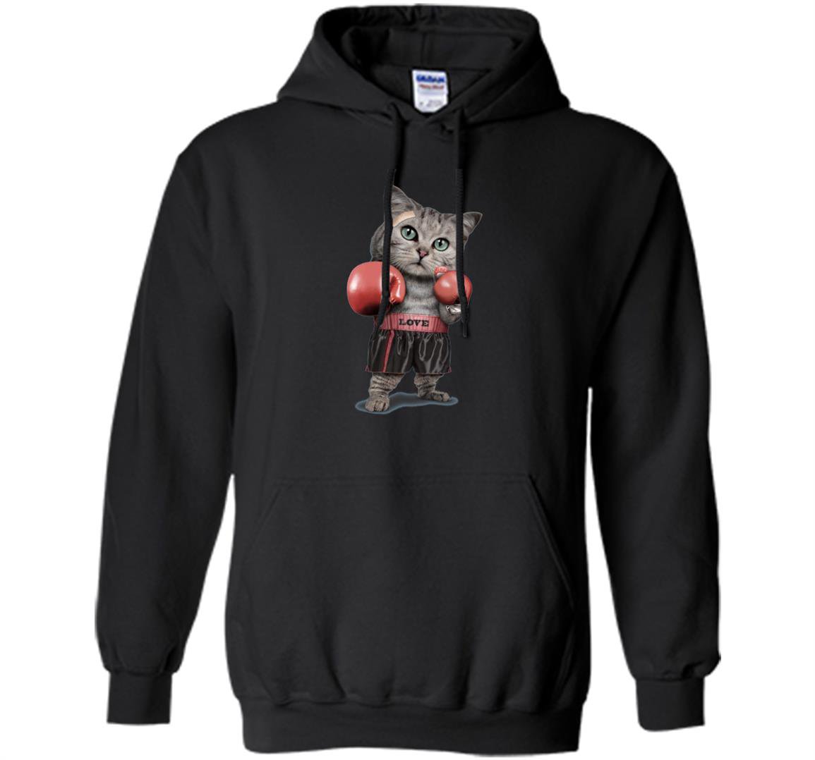 Funny boxing cat lovers gifts Hoodie