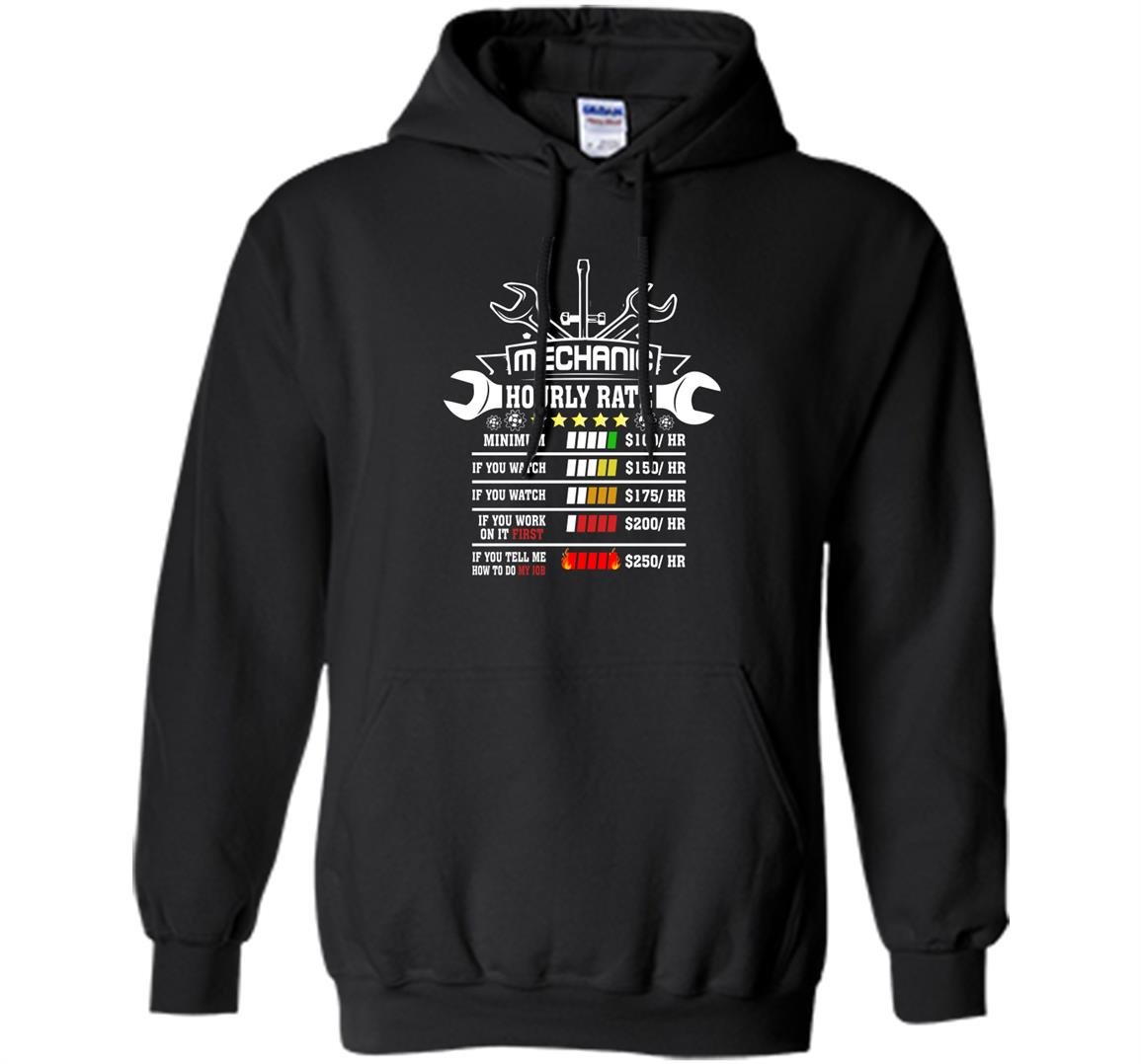 Funny mechanic hourly rate graphic Hoodie