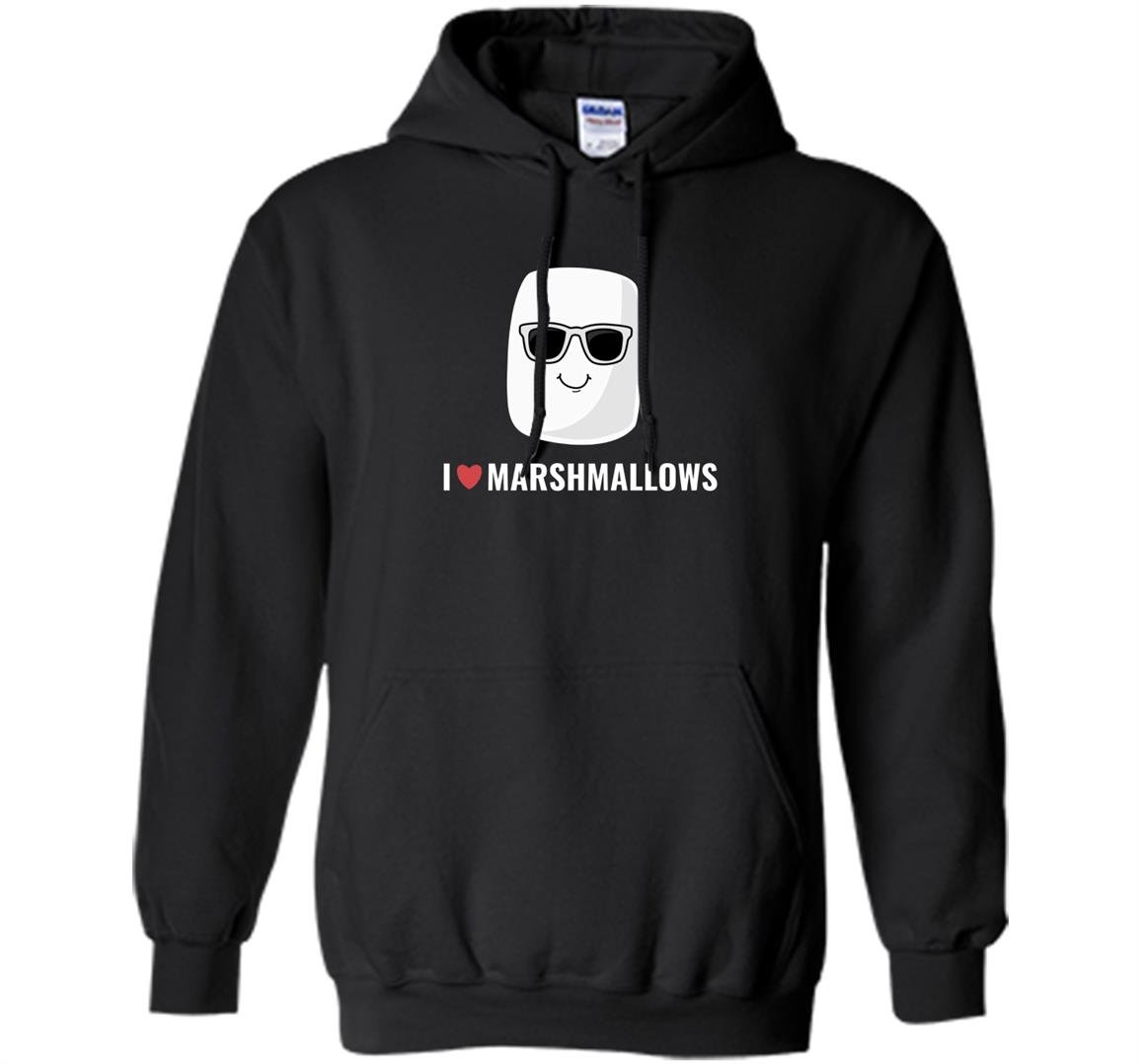 I love marshmallows cool cartoon sunglasses Hoodie