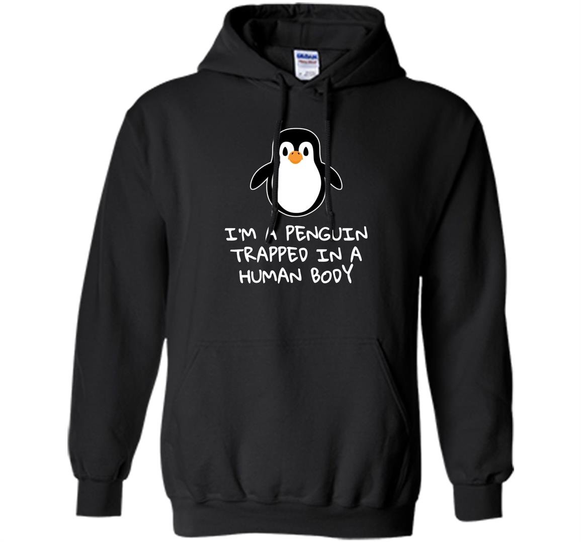 Penguin trapped human body Hoodie