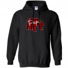 Red plaid papa bear matching pajama family buffalo Hoodie