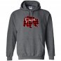 Red plaid papa bear matching pajama family buffalo Hoodie