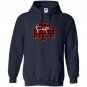 Red plaid papa bear matching pajama family buffalo Hoodie