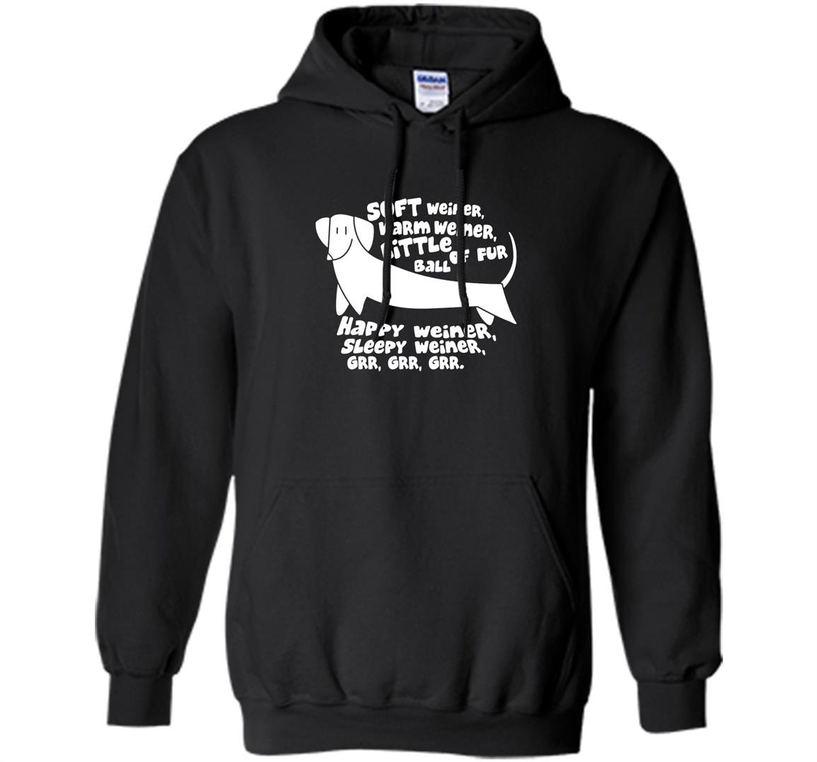 Soft warm little happy sleepy weiner dachshund funny Hoodie