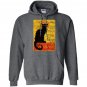 Vintage tournee du chat noir cat halloween Hoodie