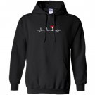 Wine heartbeat glass of wine Hoodie