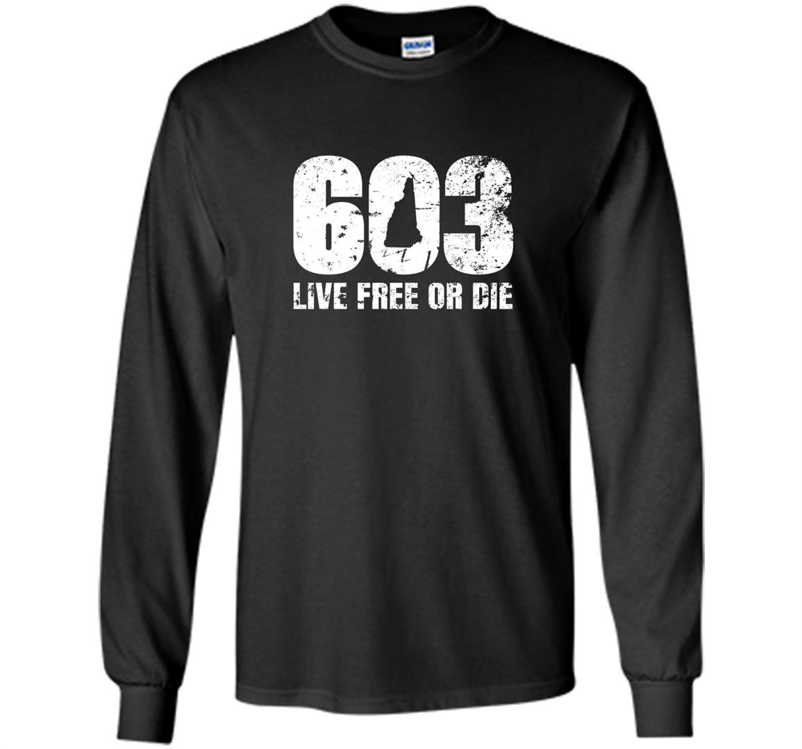 603 new hampshire live free or die Long Sleeve