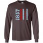 1837 chicago flag illinois Long Sleeve