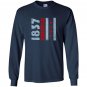 1837 chicago flag illinois Long Sleeve