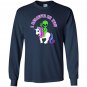 Alien riding a unicorn i believe in you Long Sleeve