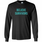 Believe survivors feminist metoo protest march Long Sleeve