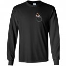 Cartoon pocket boxer dog meme Long Sleeve