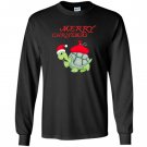 Cartoon santa turtle funny christmas Long Sleeve
