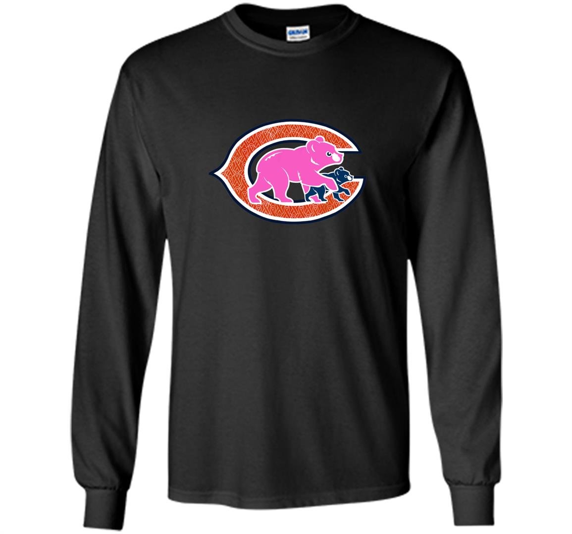 Chicago breast cancer awareness month mama bears Long Sleeve