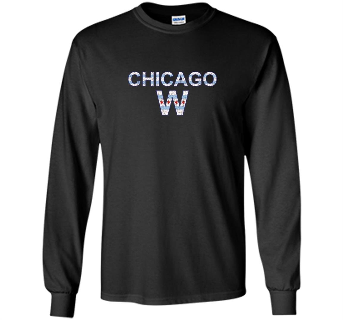 Chicago flag win vintage distressed style Long Sleeve