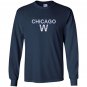 Chicago flag win vintage distressed style Long Sleeve