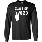 Class of 2020 peace sign school graduation Long Sleeve