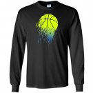 Disintegrating basketball graphic medium Long Sleeve