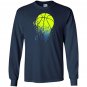 Disintegrating basketball graphic medium Long Sleeve