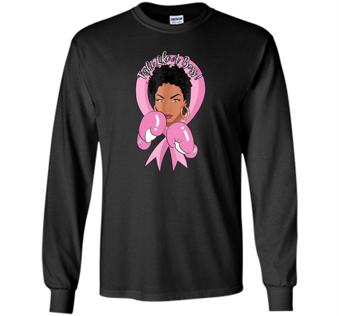 Fight like a boss breast cancer Long Sleeve