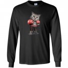 Funny boxing cat lovers gifts Long Sleeve